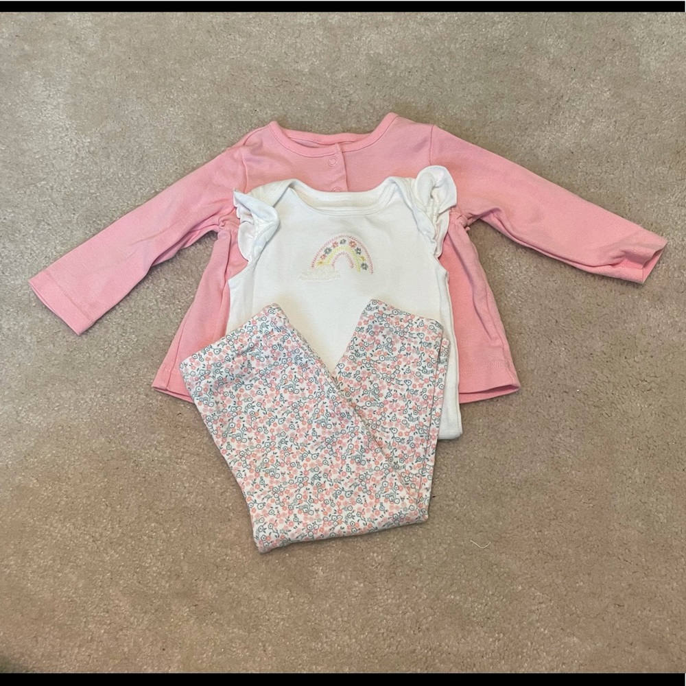 3 Piece Baby Girl Outfit